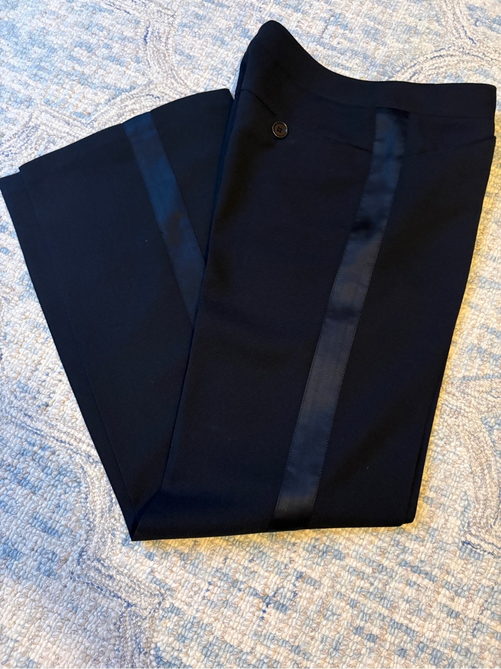Max Studio Black Dress Pants with Satin Side Stripe